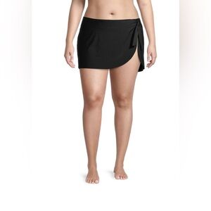 Time and Tru Women's Plus Size Side Slit Swimsuit Skirt 3X/24W-26W, Beach Resort